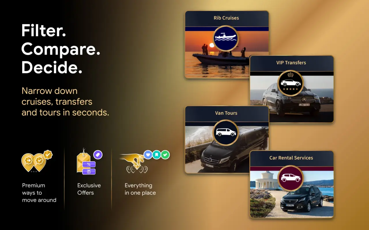 Travel app UI UX design for Seven Islands Ways featuring destination discovery, trip planning, curated experiences, and tourism services in the Ionian Islands