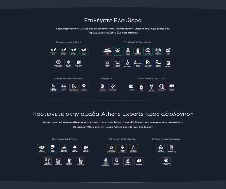 Athens Experts destination discovery platform with curated recommendations, expert guides, smart filters and hospitality guest experience tools