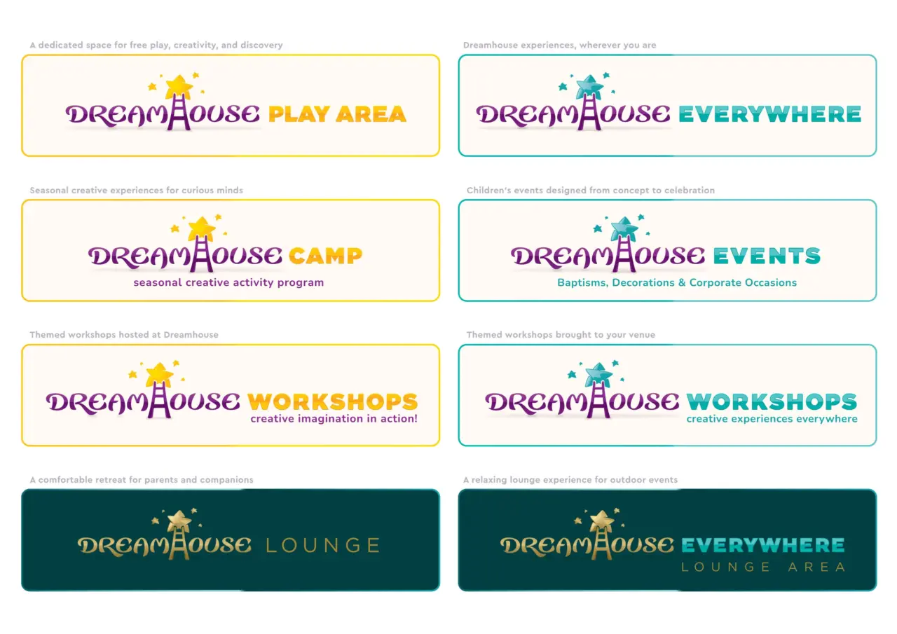 Dreamhouse Brand structure - Sub logos English