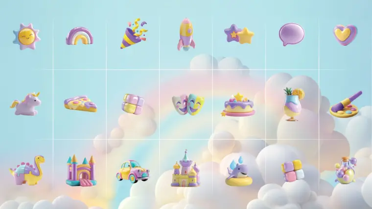 Dreamhouse Custom Illustration Library & Children's Brand Asset System