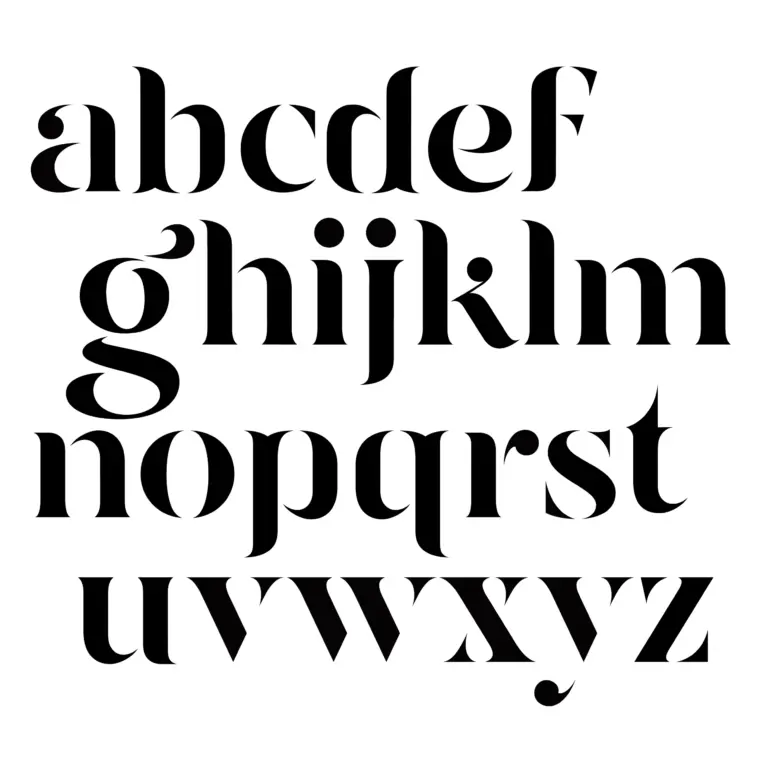 Plus Gravity custom typeface design