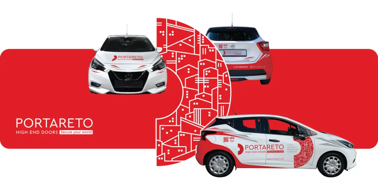 Fleet branding and vehicle wrap design for Portareto commercial vehicles