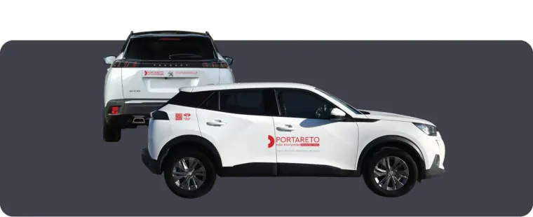 Portareto branded corporate vehicles stickers wrap design