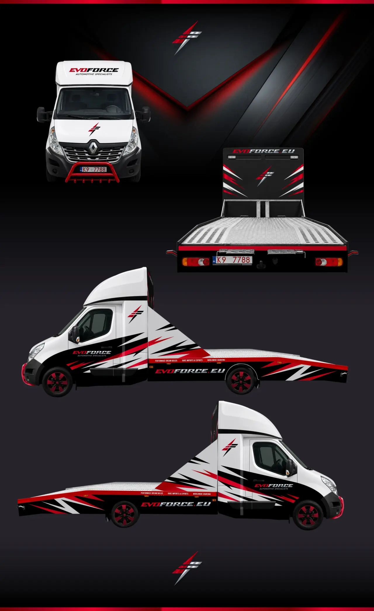 EVO FORCE Branded Vehicle wrap design by Plus Gravity