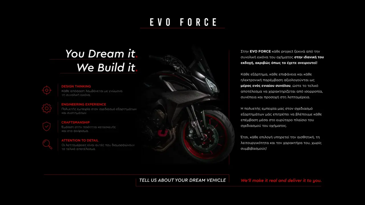 EVO FORCE website UIUX design
