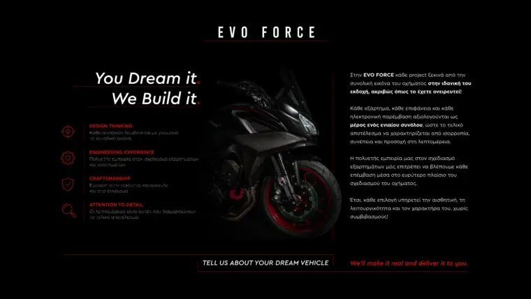 EVO FORCE website UIUX design