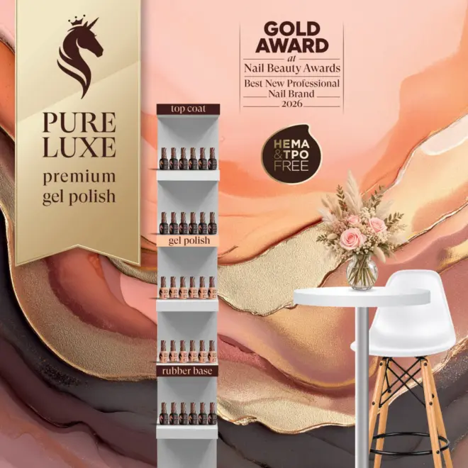 PURE LUXE exhibition booth design for Beauty Greece 2026 by Plus Gravity